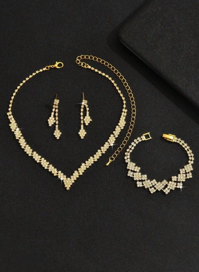 JewelryPalace Amazing Trendy Women's Zirconia Necklace And Earrings And Bracelet  Jewellery Set - Image 5