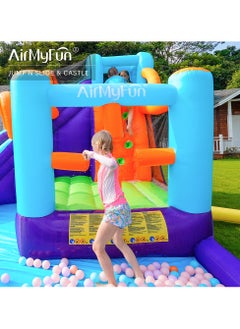 AirMyFun AirMyFun Bounce House for Kids and Toddler, Inflatable Bouncy Castle with Blower Outdoor Jumping House with Slide 83020  - Image 4
