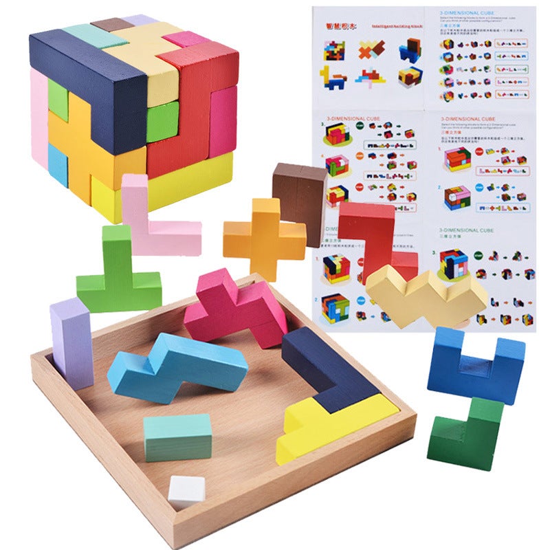 Tetris Puzzle Building Blocks For Boys And Girls Early Education Toys For Children Jigsaw Puzzles Assembling Box Puzzles Can Be Generated - Image 4