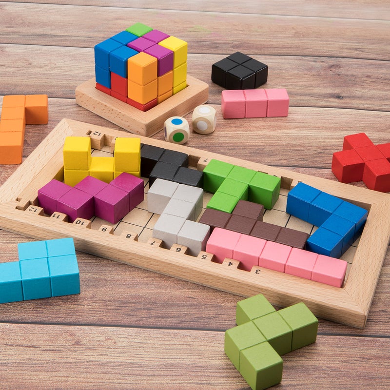 Tetris Puzzle Building Blocks For Boys And Girls Early Education Toys For Children Jigsaw Puzzles Assembling Box Puzzles Can Be Generated - Image 3
