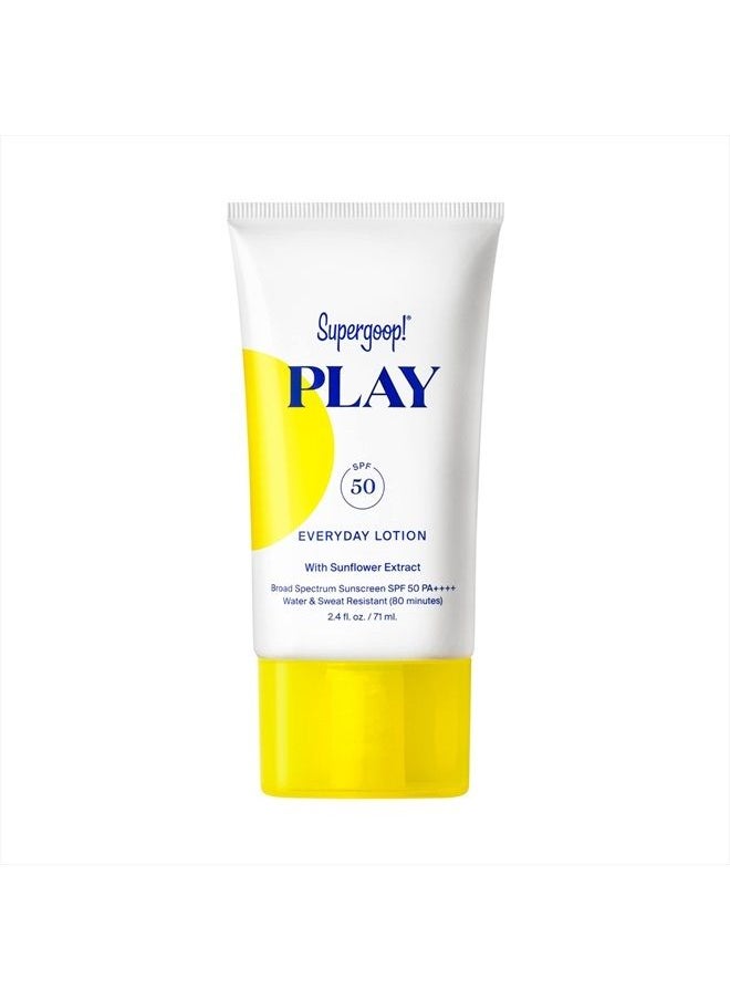 Supergoop! PLAY Everyday Lotion SPF 50-2.4 fl oz - Broad Spectrum Body & Face Sunscreen for Sensitive Skin - Great for Active Days - Fast Absorbing, Water & Sweat Resistant - Reef Friendly  - Image 1