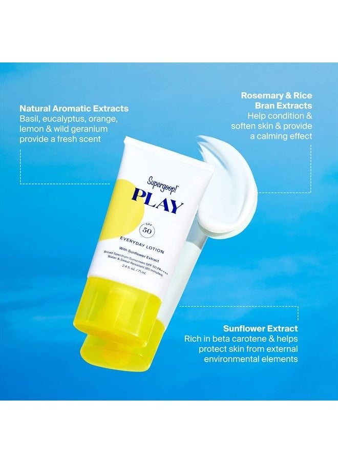 Supergoop! PLAY Everyday Lotion SPF 50-2.4 fl oz - Broad Spectrum Body & Face Sunscreen for Sensitive Skin - Great for Active Days - Fast Absorbing, Water & Sweat Resistant - Reef Friendly  - Image 5