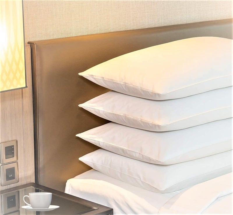 GUFFAW Polyester Microfiber Pillow Filler 14x24 inches (White) Pack of 4 Premium Combo - Image 1