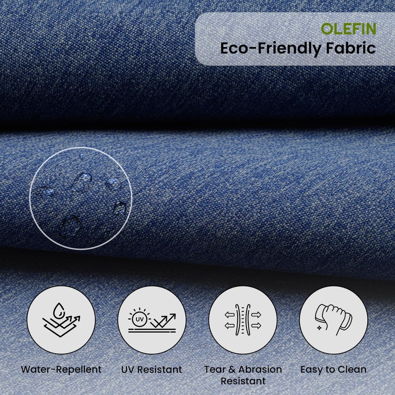 Covers & All Outdoor Deep Seat Cushion for Patio Furniture, 24 x 24 x 5 Inch High-Density Foam Patio Chair Cushion with Water-Repellent & UV-Resistant Cover, Tear-Resistant Seat & Back Cushion - Image 4