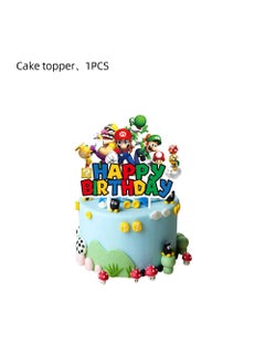 Generic New Blue Mario Theme Birthday Party Decor Big Plugin 1PCs-Mario 