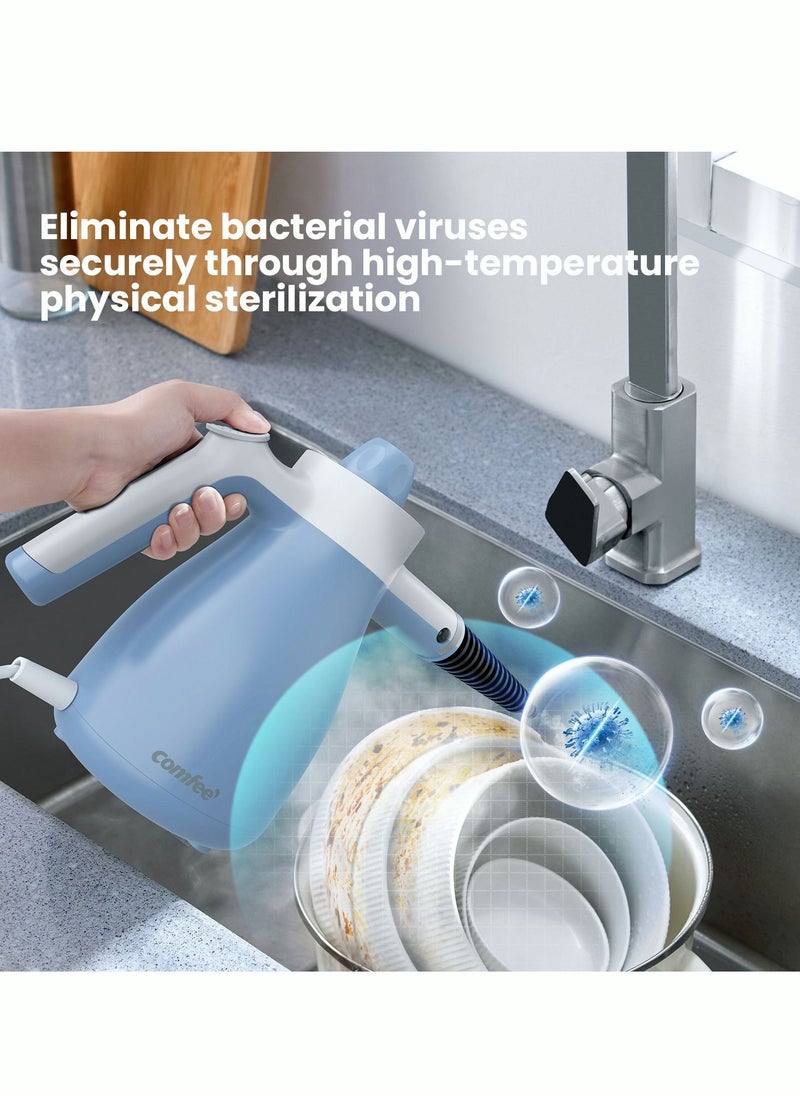 Comfee' - Steam Cleaner, Portable, Handheld Water Cleaner Powerful and Multipurpose, Kills 99.9% of Germs for Car, House, Kitchen, Carpet, Window Stains, Blue - Image 1
