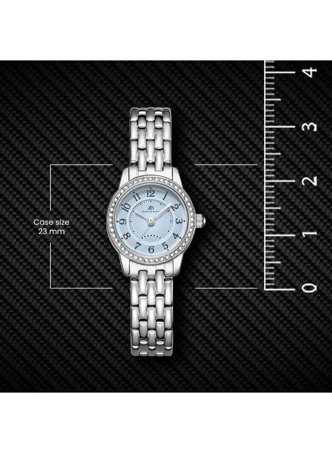 Kenneth Scott Light blue Women's Stainless Steel Analog Watch K25511-SBSL - 23 mm for Women | Best Price UAE