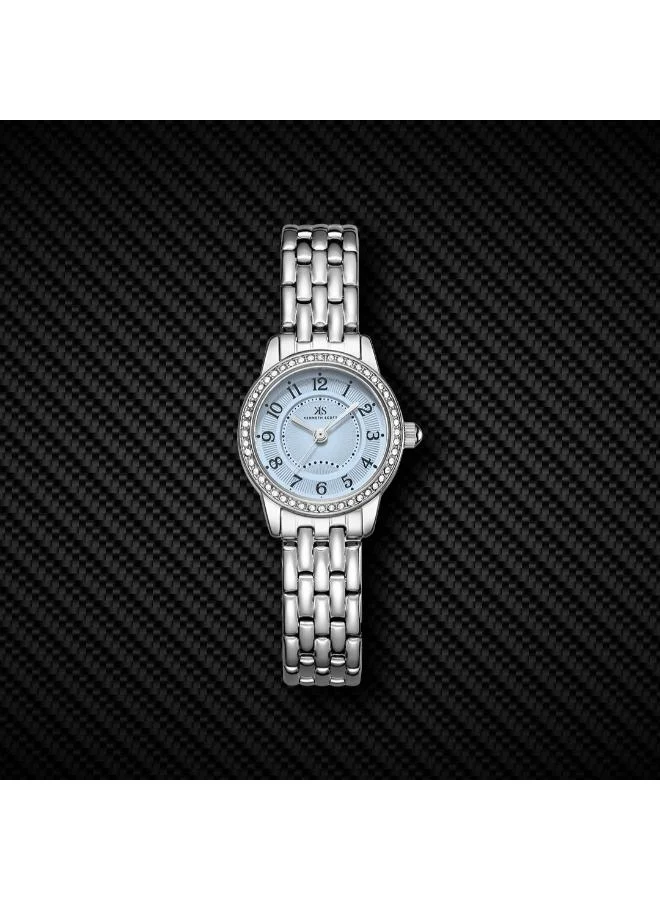 Kenneth Scott Light blue Women's Stainless Steel Analog Watch K25511-SBSL - 23 mm for Women | Best Price UAE