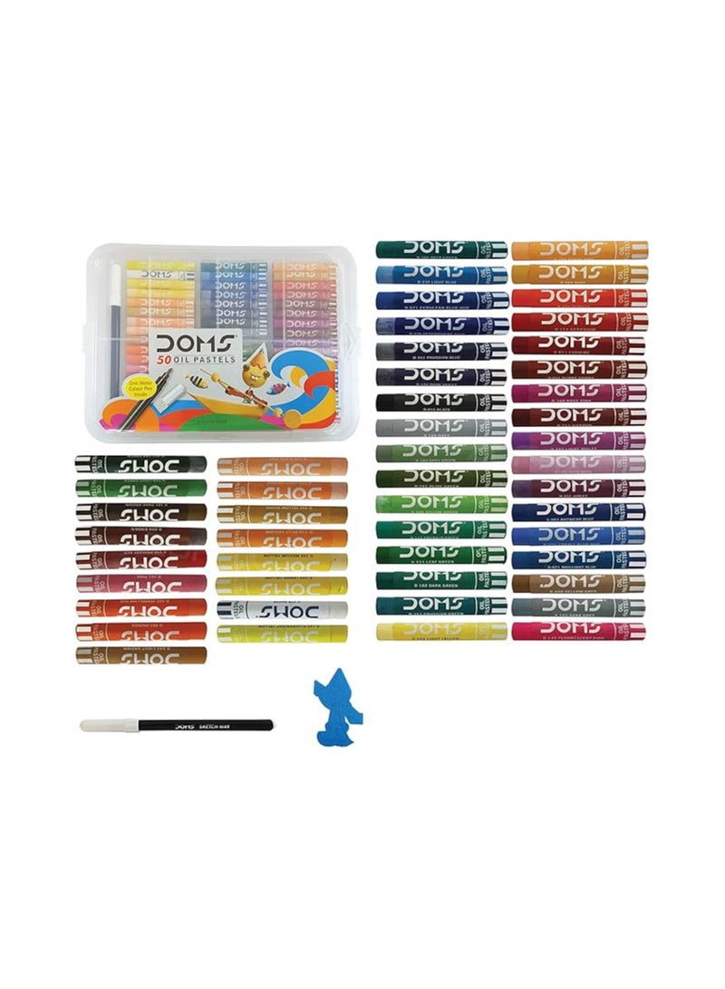 DOMS Doms Oil Pastel 50 Shades Plastic Pack - Image 1