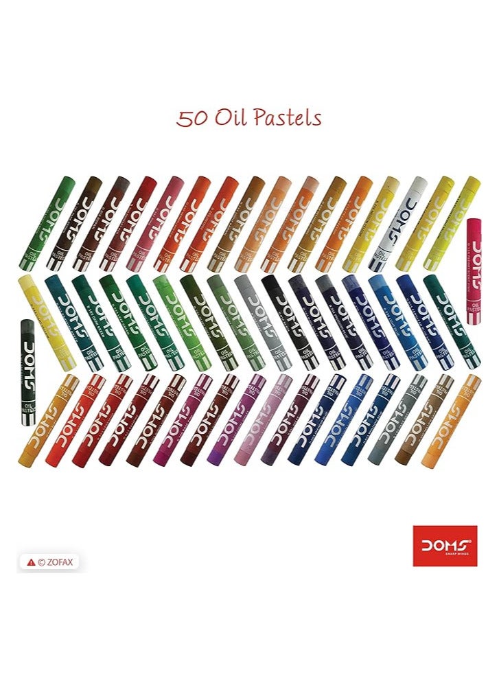 DOMS Doms Oil Pastel 50 Shades Plastic Pack - Image 3