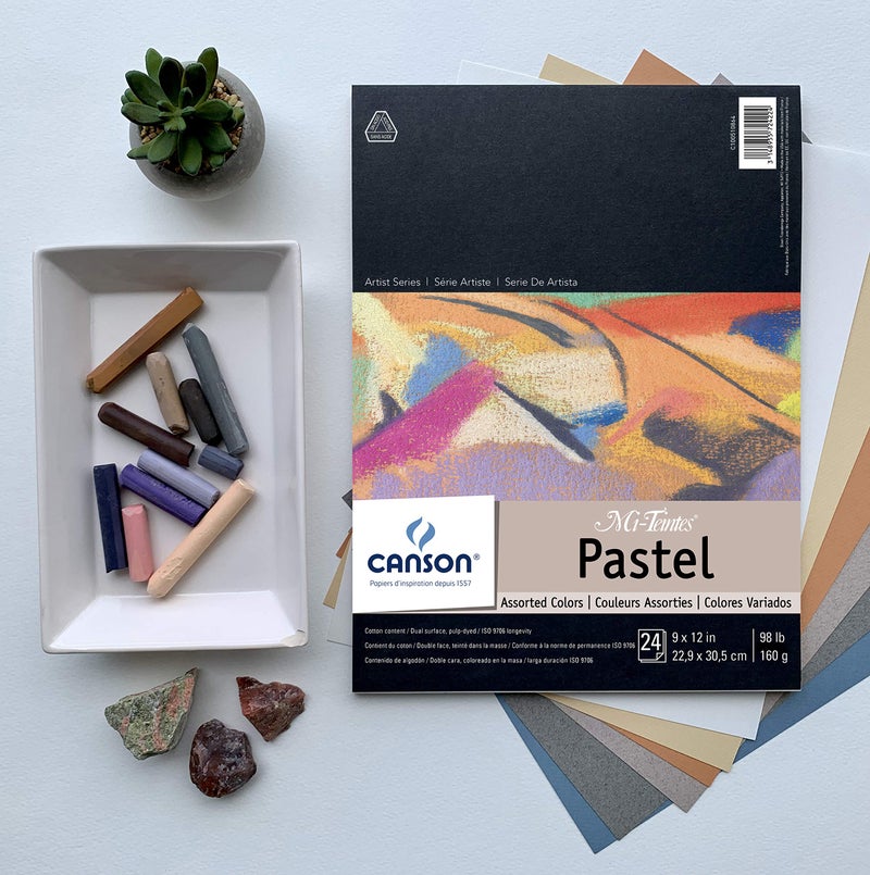 Canson Artist Series Mi-Teintes Pastel Paper, Assorted Colors, Foldover Pad, 9x12 inches, 24 Sheets (98lb/160g) - Artist Paper for Adults and Students - Image 3