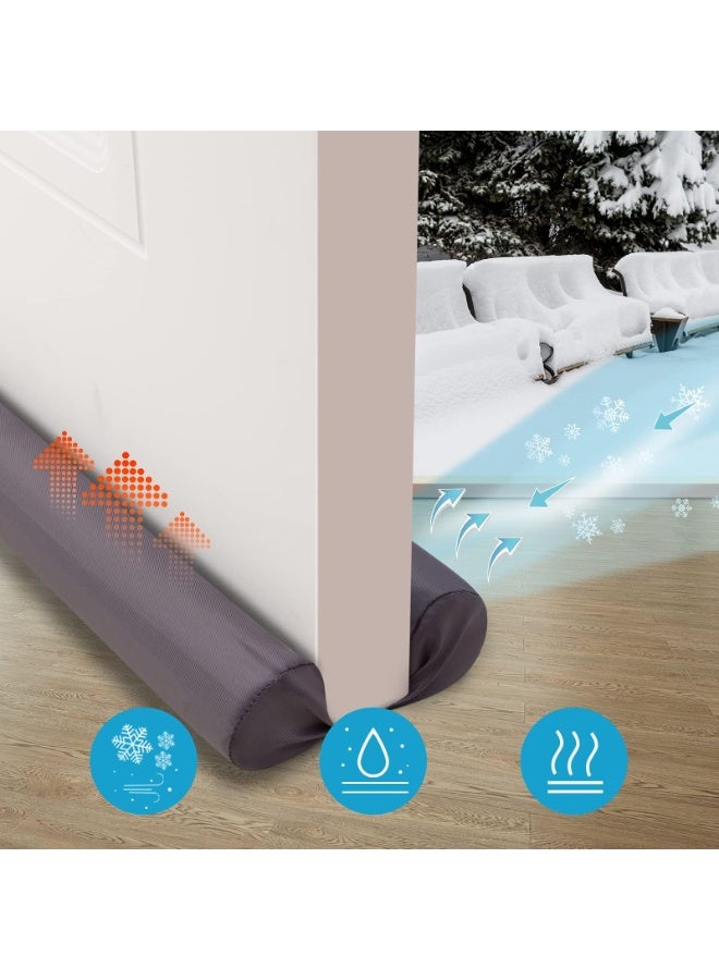 كيلا مانع تيار الهواء للباب، مانع صوت قابل للتعديل، مانع للضوضاء، مانع لنسيم النافذة، مانع تيار هواء داخلي مزدوج الجوانب للمنزل والمكتب والمدرسة - Image 3