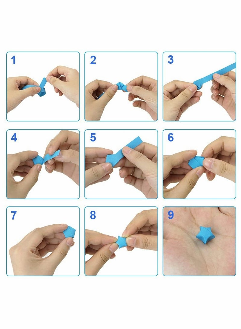 Assorted 2060 Sheets Double-Sided Origami Paper Strips - 27 Vibrant Colors for DIY Lucky Star Crafts & Decorations - Perfect for Hand Art Projects - Image 5