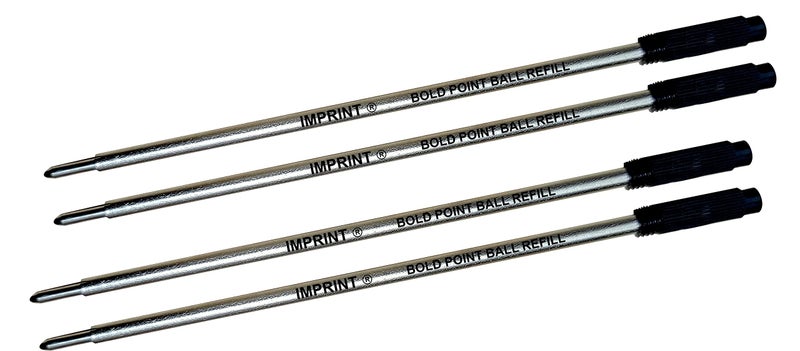 IMPRINT Screw Type Black Refills Universal for Ball Pens -Set of 4 - Image 1