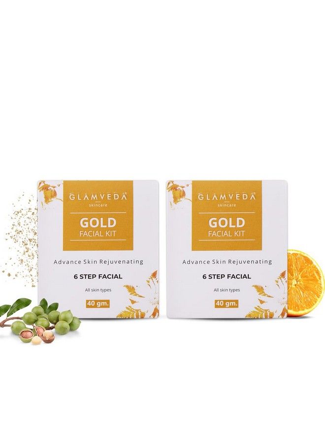 Glamveda Gold Advance Skin Rejuvinating Facial Kit Pack Of 2; 6 Steps Facial Kit; 80 Gm - Image 2