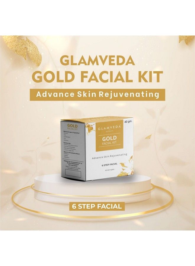 Glamveda Gold Advance Skin Rejuvinating Facial Kit Pack Of 2; 6 Steps Facial Kit; 80 Gm - Image 3