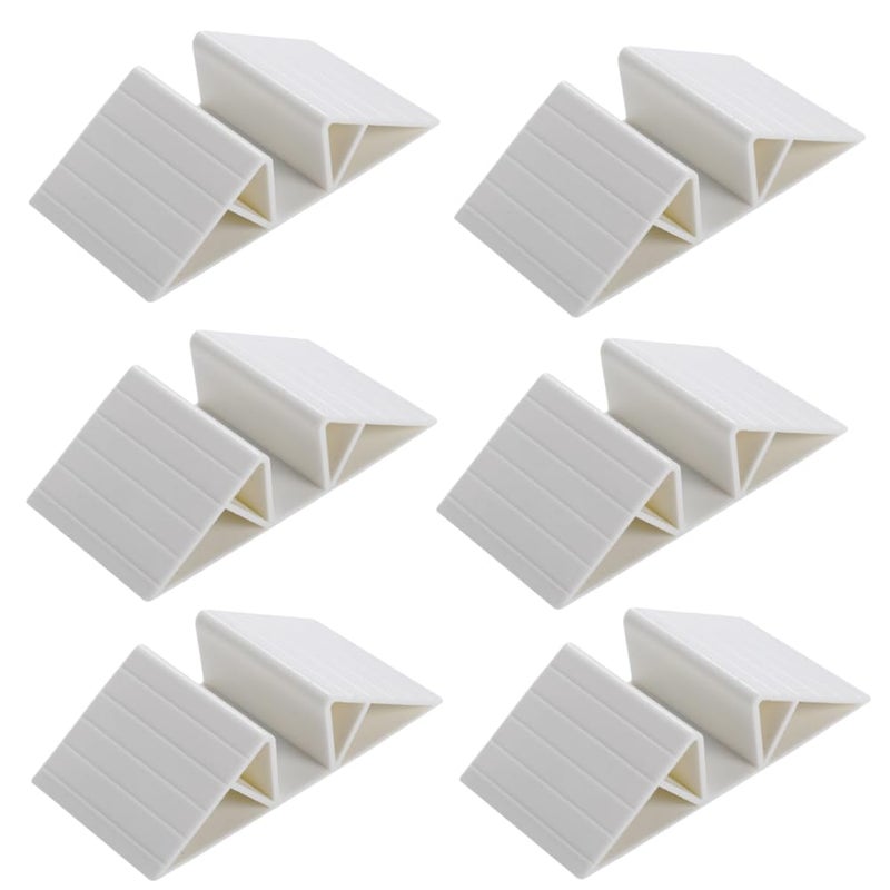 6 Piece pet gate Fence Support feet Plastic Triangular Isolation Fence Reinforcement Accessories Support Feet for Dog Gate Freestanding Pet Gate Stable Stand White