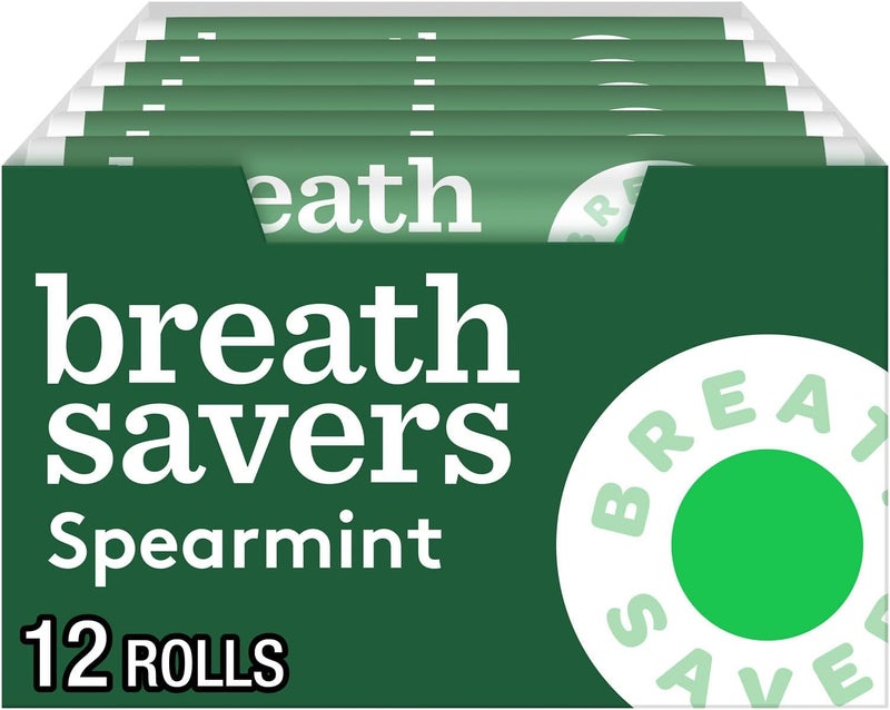 Breath Savers Spearmint Flavored Sugar Free Breath Mints Rolls - 12 Count - Image 1