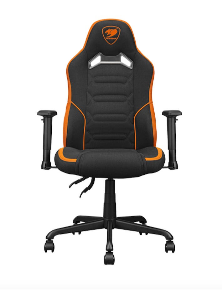 كوجار COUGAR Fusion S Ergonomic Gaming Chair, PVC Faux Leather, Metal 5-Star Base, , Built-in 3D Curved Lumbar Support, Adjustable Armrest, Class 4 Gas Lift Cylinder, 120 kg, Orange/Black | 3MFSLORB.0001  - Image 3