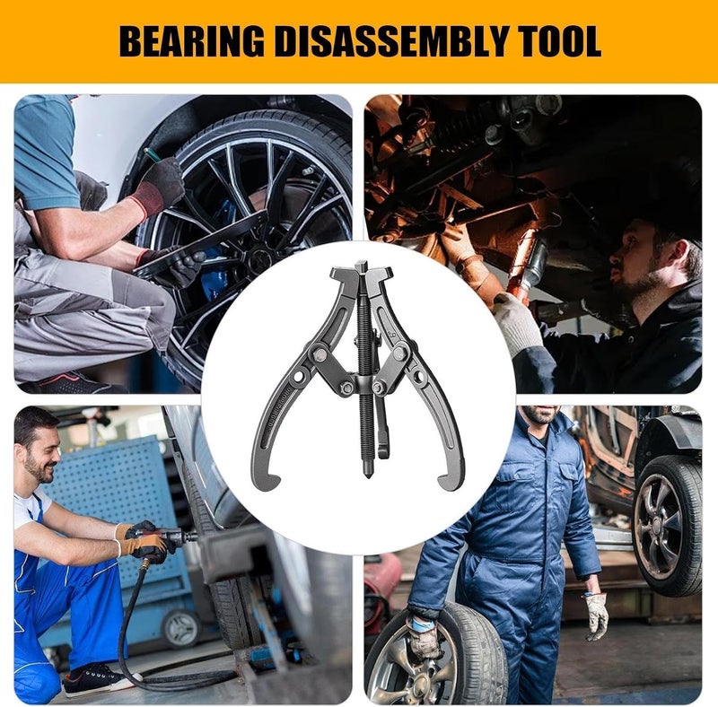 Flywheel Puller Adjustable with Reversible Jaw Heavy Duty Adjustable | Pulley Removal Tool for Gears Bearings Flywheels Engine Hubs TV Car Mechanical Repair - Image 4
