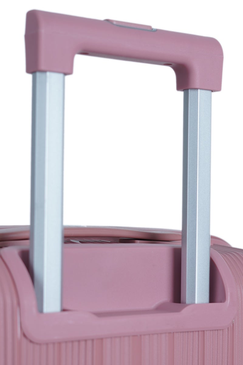 MNUK Viajero Stra Ordinario Set of 2 Luggage|Polypropylene (PP) Hardside Luggage Trolley|Double 360° 4 Wheeler| Cabin-20 Inch, Large-28 Inch|Rose Gold - Image 5