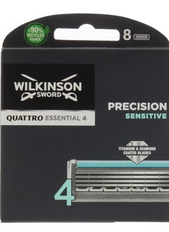 WILKINSON Wilkinson Sword Quattro Titanium Sensitive Refill Razor Blade Cartridges - Cartridges - 8 Count  - Image 1