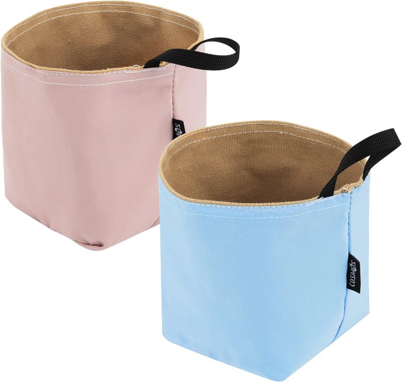 CM Mini Hanging Storage Basket Small Storage Bag Decor Bin Bag for Wall Door Storage Organizer Foldable Basket Bin, 2 Pcs - Image 4