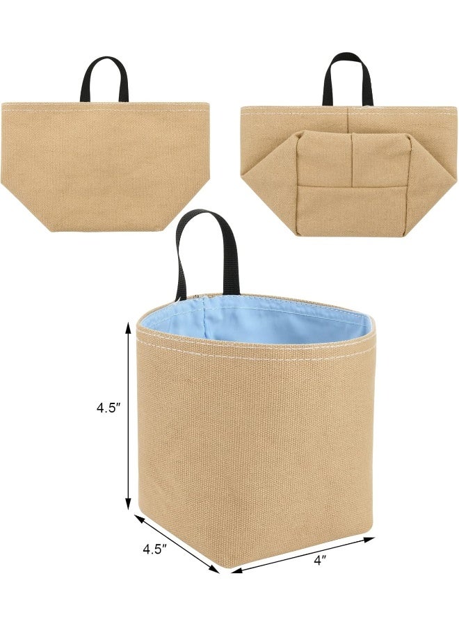 CM Mini Hanging Storage Basket Small Storage Bag Decor Bin Bag for Wall Door Storage Organizer Foldable Basket Bin, 2 Pcs - Image 2