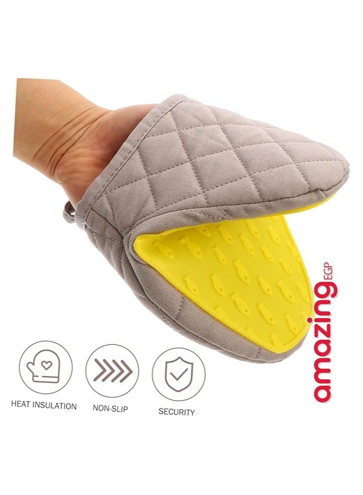 أمازينج. إي جي بي قفاز فرن من السيليكون، قفاز مطبخ مقاوم للحرارة، سطح غير قابل للانزلاق، أرجواني - قطعة واحدة (أصفر) - Image 2