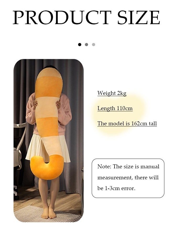 DUNISO Long pillow, cartton cat side sleeping pillow, multifunctional cushion, cotton filling, detachable,  110cm  - Image 2