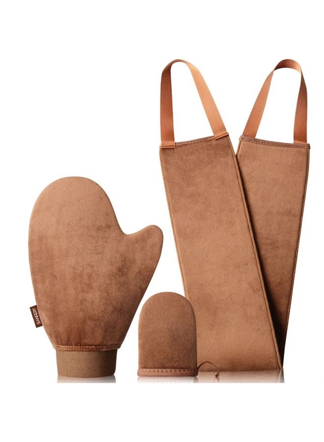 Sanfery Self Tanner Mitt - Self Tanning Mitt Applicator with【US Patent】Tanning Glove for Self Tan Mitt Applicator, Back Applicator, Mini Self Tan Mit, 3 Set Tanning Mitts Self Tanner Glove, Tan Glove  - Image 1