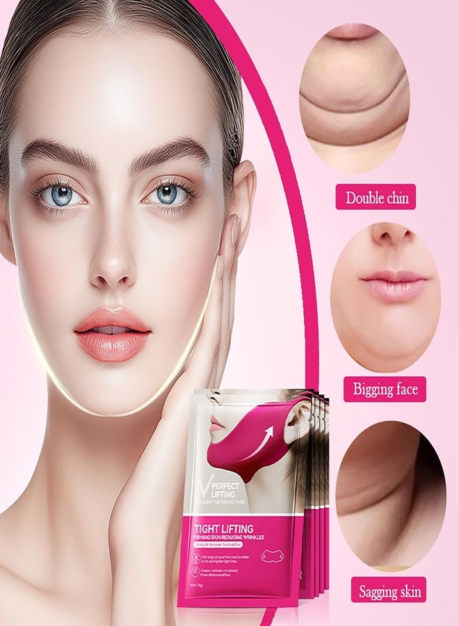 قناع الكولاجين لشدّ الوجه وتحديد خط الفك من أولاملي | حزام مزدوج للذقن للنساء | شريط شد الوجه وتحديد الفك | قناع الكولاجين لشدّ الرقبة | حزام للذقن أثناء النوم | حمض الهيالورونيك، الألوفيرا (عبوة واحدة) - Image 4