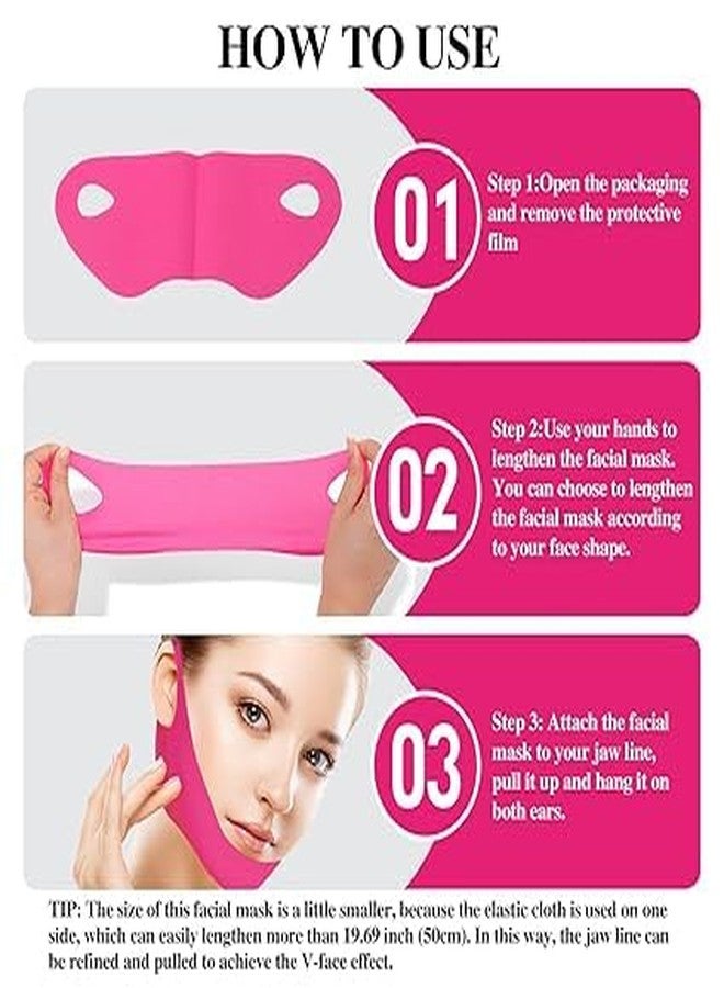 قناع الكولاجين لشدّ الوجه وتحديد خط الفك من أولاملي | حزام مزدوج للذقن للنساء | شريط شد الوجه وتحديد الفك | قناع الكولاجين لشدّ الرقبة | حزام للذقن أثناء النوم | حمض الهيالورونيك، الألوفيرا (عبوة واحدة) - Image 2