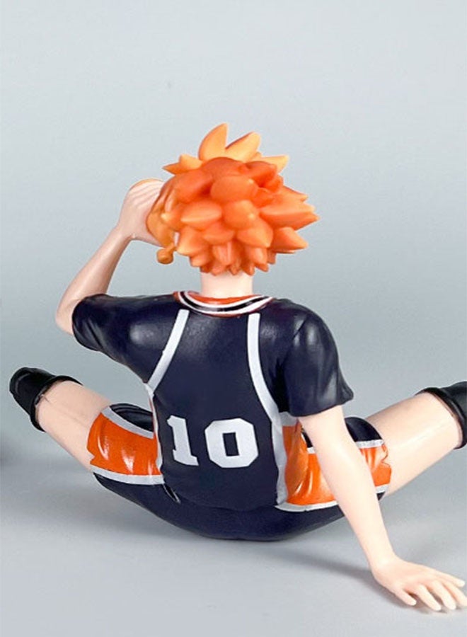 HALAMODO Haikyuu!! Sitting Pose Shoyo Hinata Action Figure Model , Cool Anime Collectible , Trendy Anime Statue Toy, Desktop Decor Figure Model Toy , Office Decor Figure , Car Ornament, Birthday Gift For Kids Boys and Girls, For Commemoration, Collection and Display, Orange/Black/Beige ,10 cm - Image 5