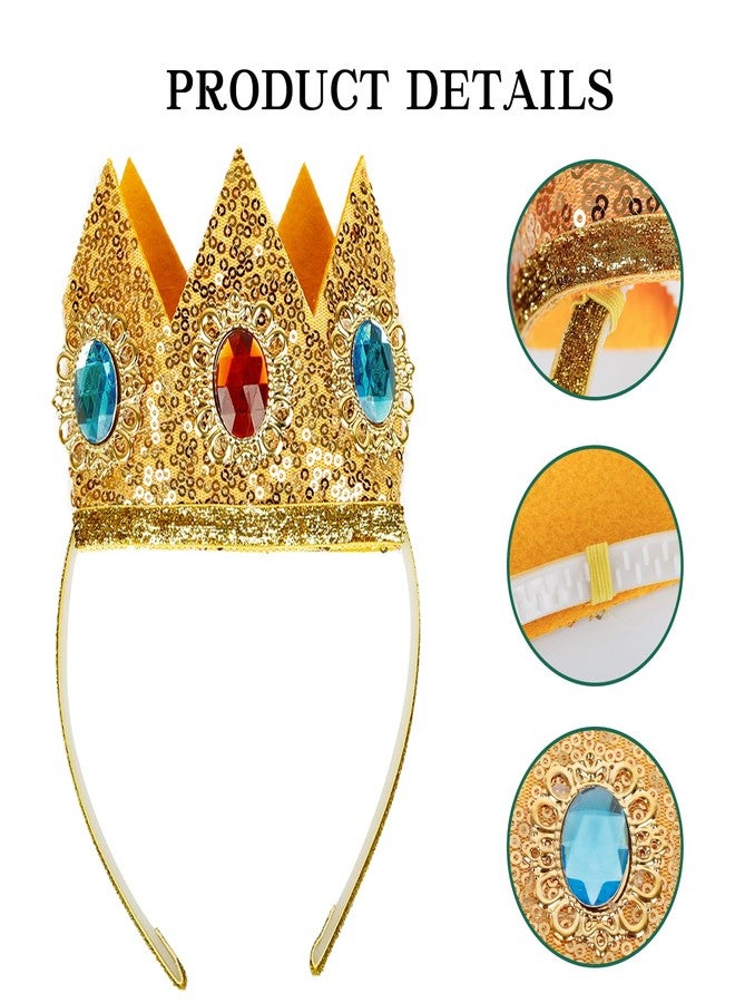 ASKUANG Princess Costume Set Including Crown+Gloves+Brooch+Clip on Earrings Princess Halloween Cosplay Dress Up Birthday Party - Image 5