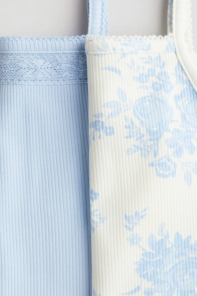 H&M 2-pack cotton strappy tops