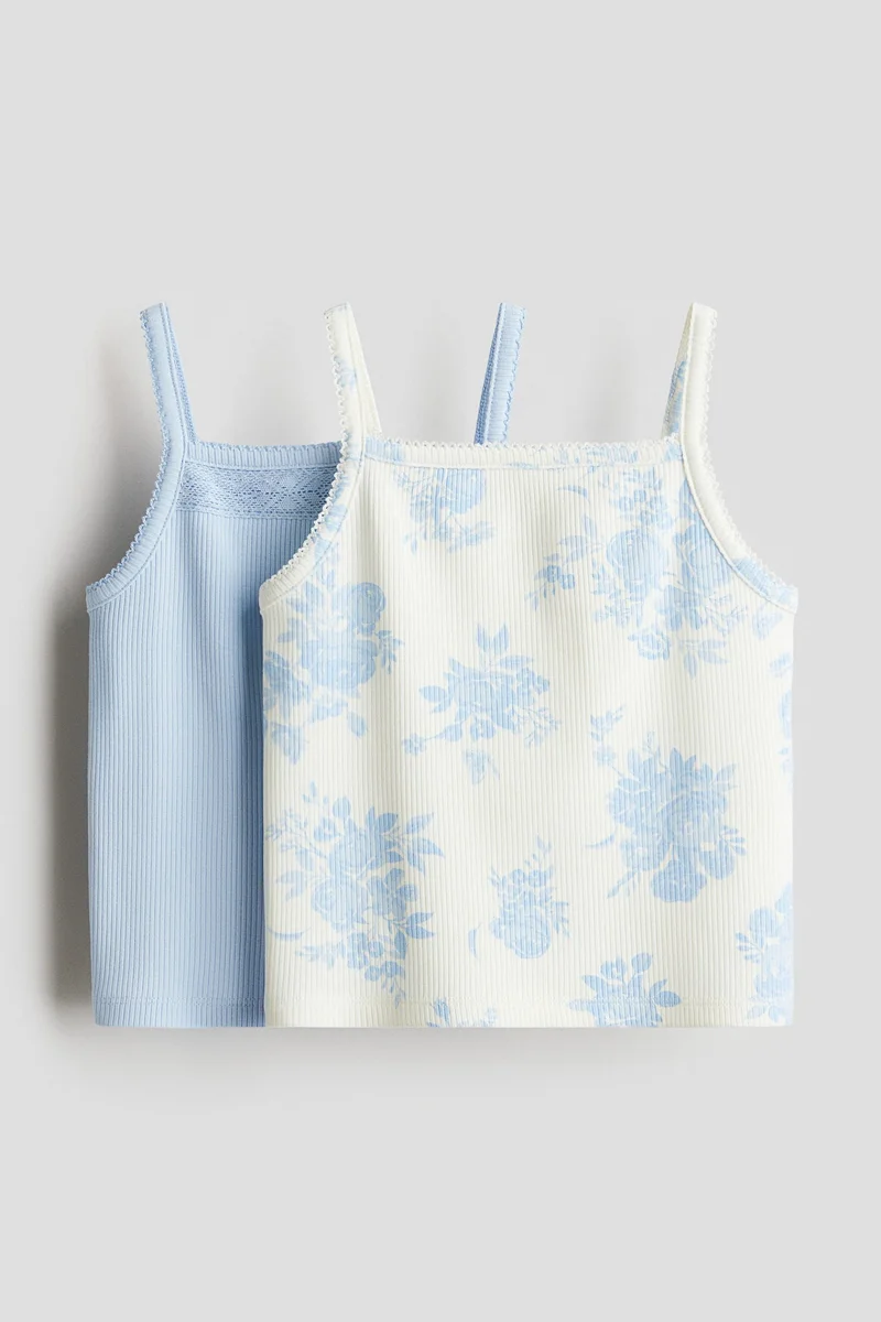 H&M 2-pack cotton strappy tops