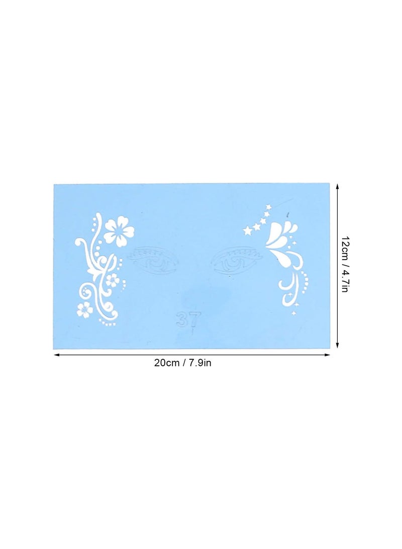12pcs PET Face Painting Template, Face Paint Stencil, Reusable Face Paint Stencils for Halloween Christmas Party (20 x 12cm per Unit)