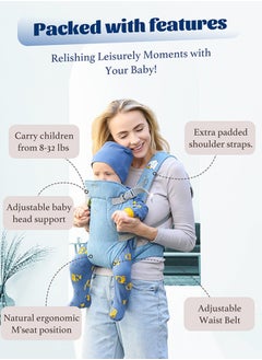 HaveDream Baby Travel Carrier, 4 In 1 Baby Seat Carrier, Reversible Direction (Blue)  - Image 5