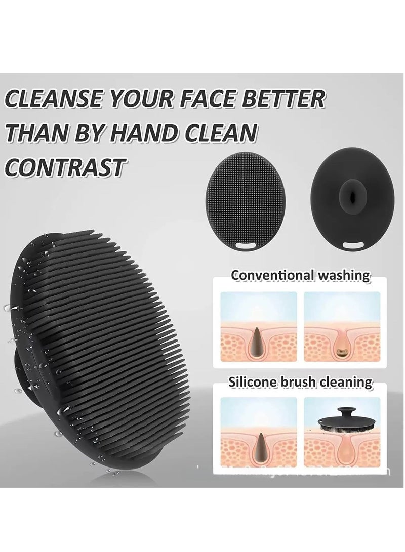 Loquat Shampoo Body Brush, Silicone Exfoliating Body Scrubber for Use in Shower, Premium Silicone Loofah, Head Scrubber, Scalp Massager, Easy to Clean - Image 4