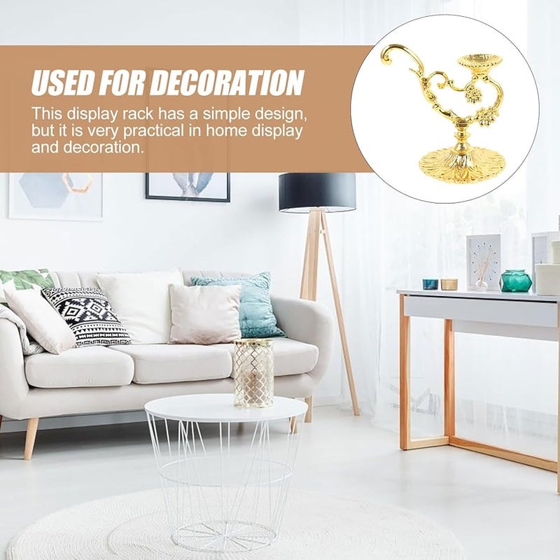 حامل كرة بلورية معدنية، حامل عرض أنيق للمكتب المنزلي لتزيين المنزل والمكتب - Image 4