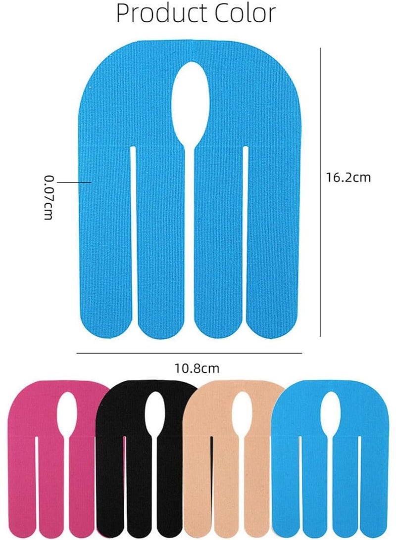 شريط كينيسيولوجي مقص مسبقًا للمعصم، 12 قطعة من الشريط الرياضي المرن والقابل للتنفس للعضلات والمفاصل، رقع شريط مقاوم للماء للتعافي، شرائط دعم المعصم للبولينج لمتلازمة النفق الرسغي - Image 2