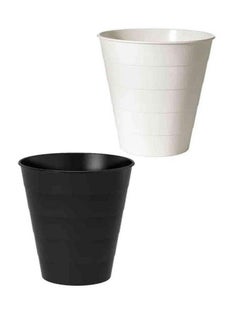 Generic Two waste baskets in black and white  - Image 1