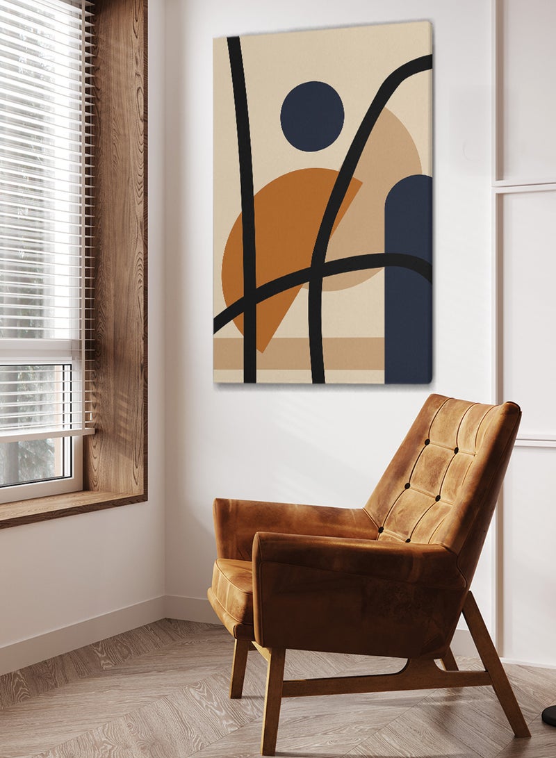 LOWHA Framed Canvas Wall Art Stretched Over Wooden Frame with Abstract Painting - Image 3