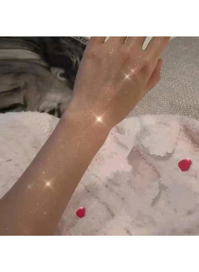 Go Ho رذاذ جليتر للشعر والجسم، رذاذ برونزر جليتر بودرة جافة للمكياج على الملابس، بودرة لامعة فضفاضة للمهرجانات، جليتر ريزين فائق الدقة للهوايات، 10 جرام - Image 5