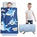 Cokouchyi Extra Large Toddler Nap mat by Cokouchyi Toddler Sleeping Bag with Removable Pillow Measures 53 x 21 x 15 Inches Sleeping Mat for Boys Ideal for Daycare and Preschool Kindergarten Shark Zone - Image 3