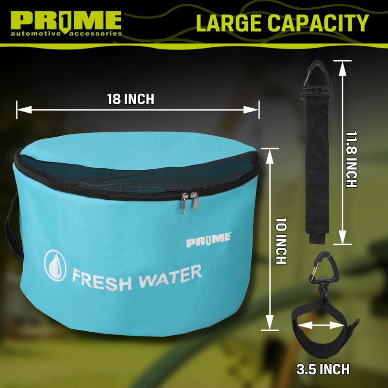 Prime 1 PR1ME 4 Pack Waterproof RV Hose Bag Storage, Two-Way Zipper Closures and Visible Cover, RV Utility Organizer for Sewer & Fresh Water Hoses, Electrical Cords & Camper Accessories, Color-Coded Design - Image 2