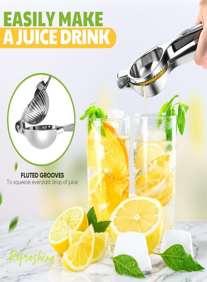 PUPTILY Lemon Squeezer Large, Lemon Squeezer Juicer Stainless Steel, Heavy Duty Manual Citrus Juicer Hand Press, Kitchen Tools Lime Squeezer Bar Tool, Easy to Clean Metal Lemon Hand Press - Image 3