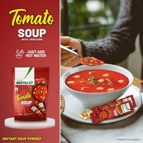 Atlantis Instacup Instant Tomato Soup with Croutons, 18 Sachets of 20g Each (Pack of 1) - Image 4