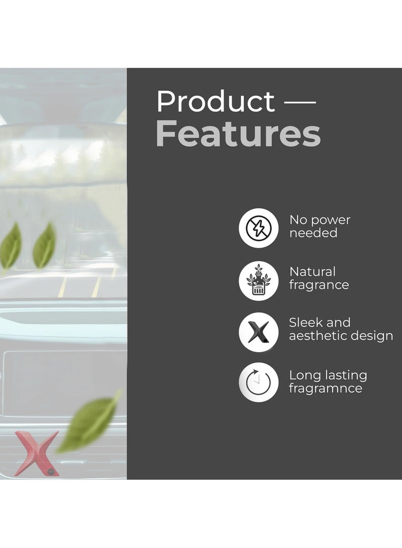 Aroma Car X Shape Cherry Air Freshener  Long Lasting Natural Fragrance No Power Needed Sleek Design for Car Vent Use - Image 4